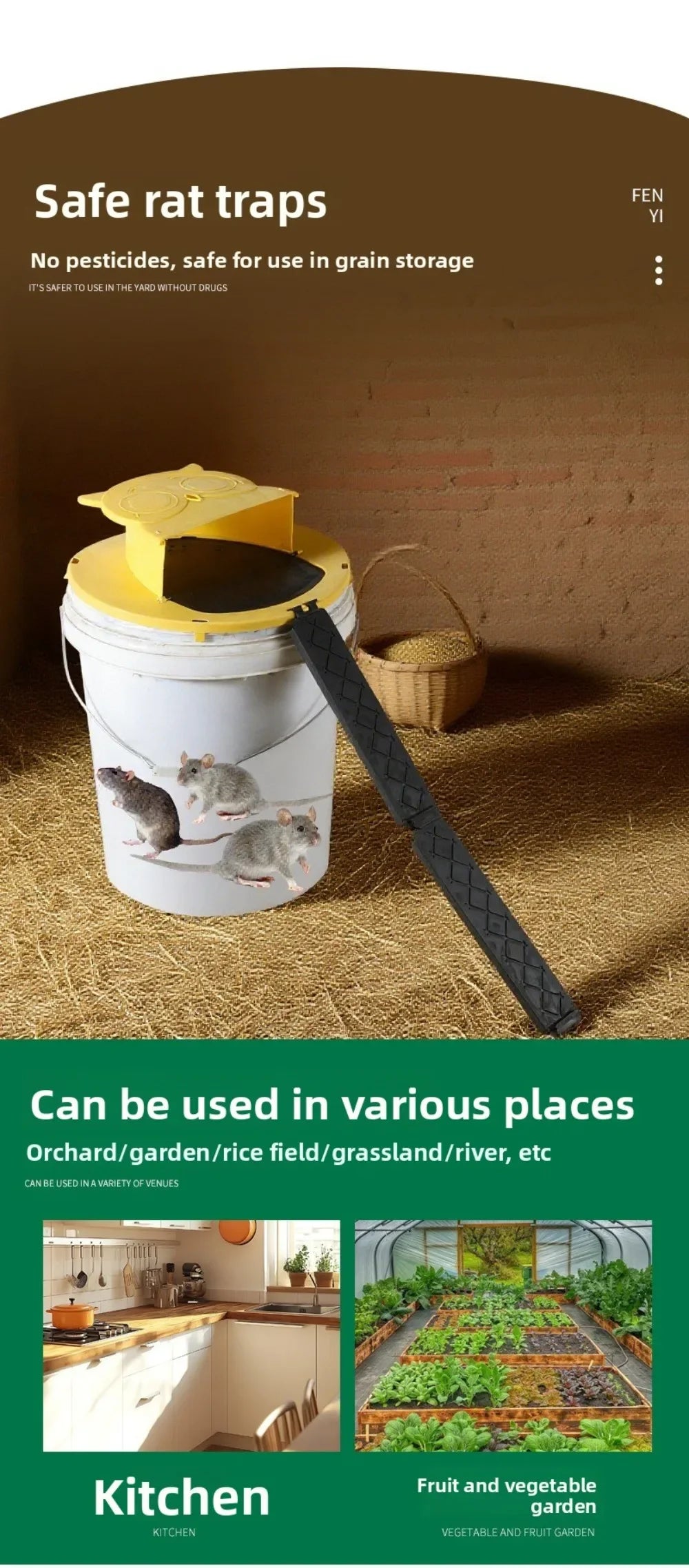 Humane Multi-Catch Bucket Mouse Trap
