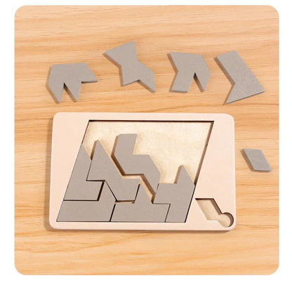 Wooden Geometric Puzzle Board