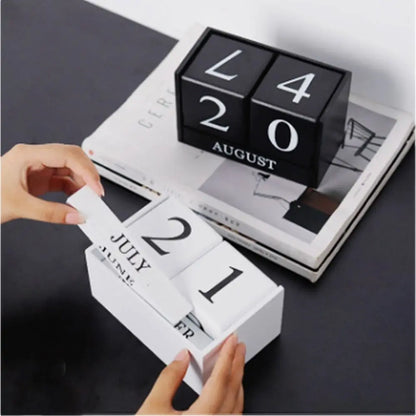 MDF Wooden Perpetual Calendar Block