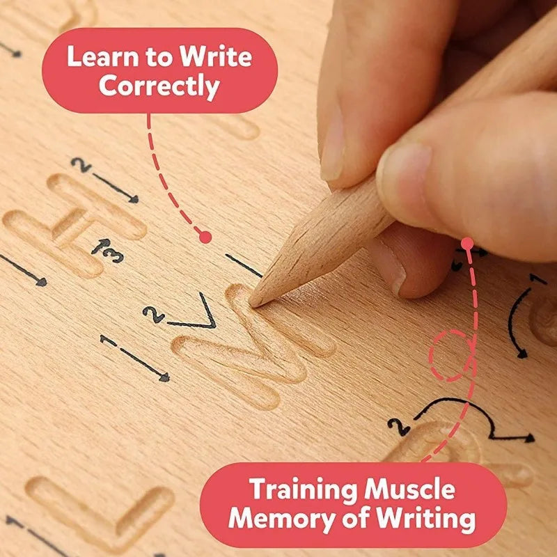 Wooden Alphabet Tracing Board