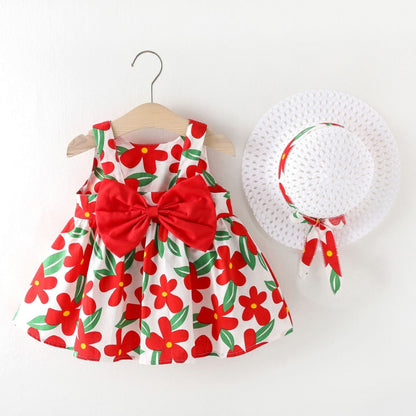 Big bow cotton baby dress