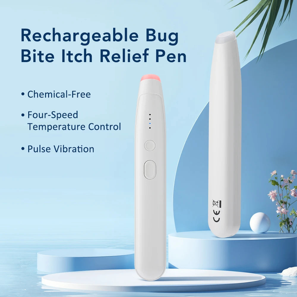 Rechargeable Portable Mosquito Insect Bite Relieve Itching Pen Chemical-Free Anti-Itch Natural Bug Bite Itch Pen for Child Adult