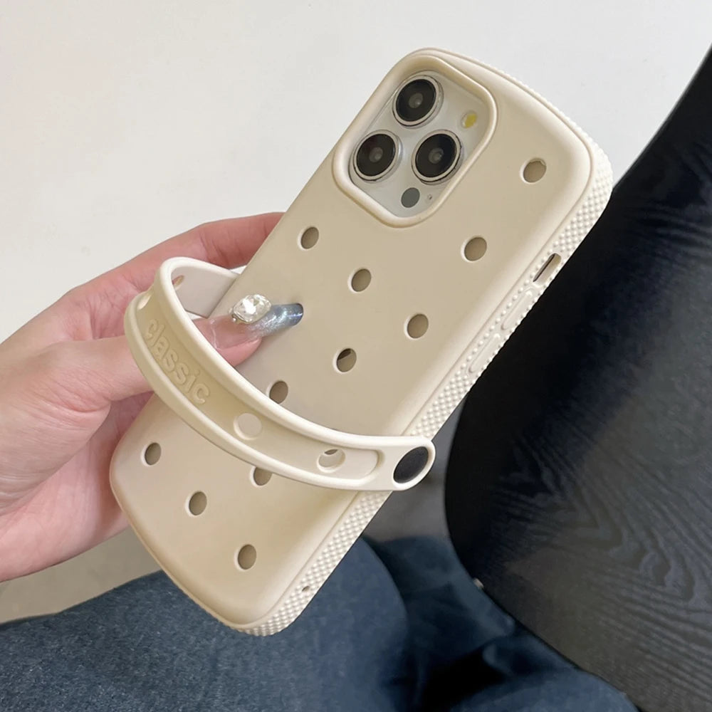Crocs Charm Silicone Phone Case with Wrist Strap Holder