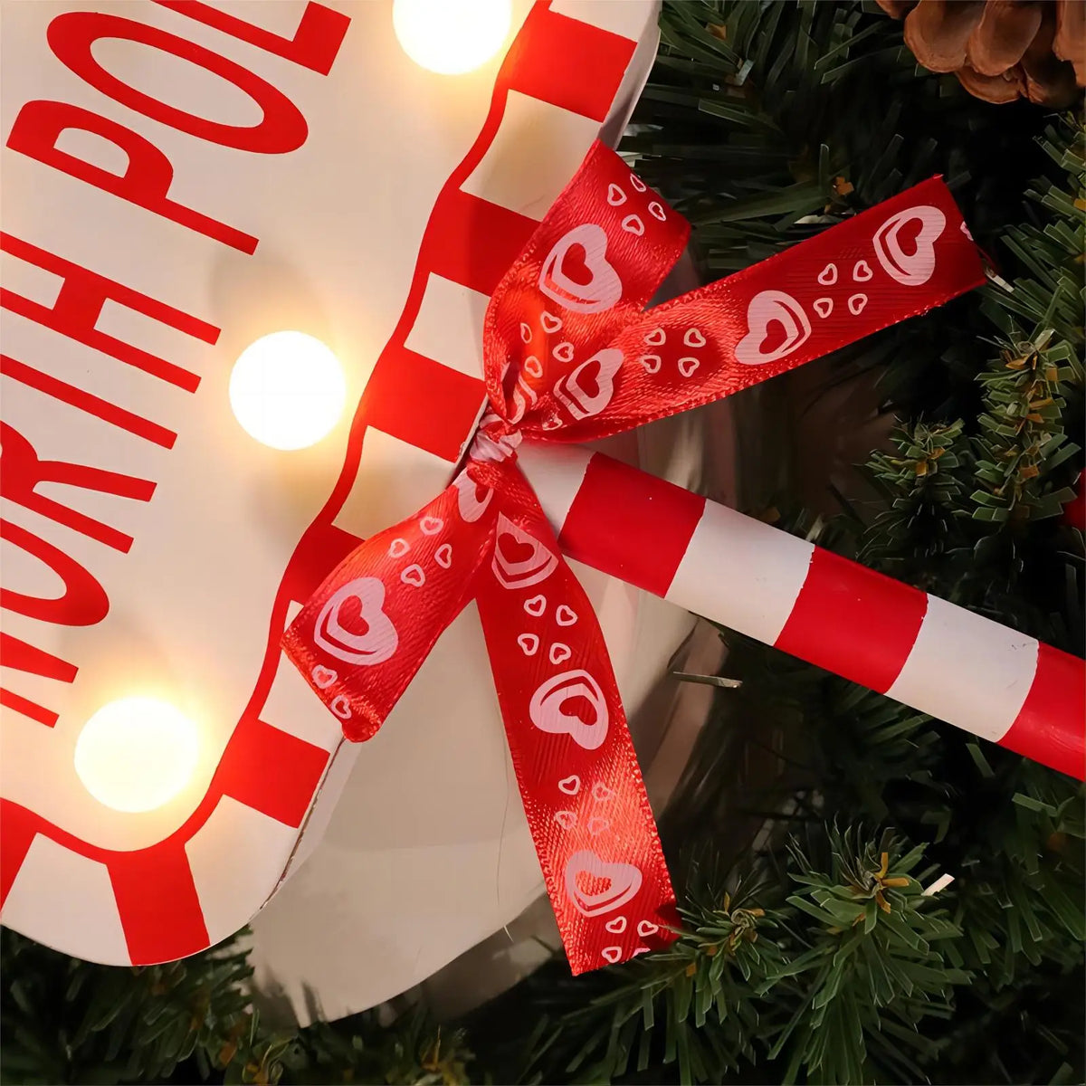 LED Santa Stop Here Christmas Sign