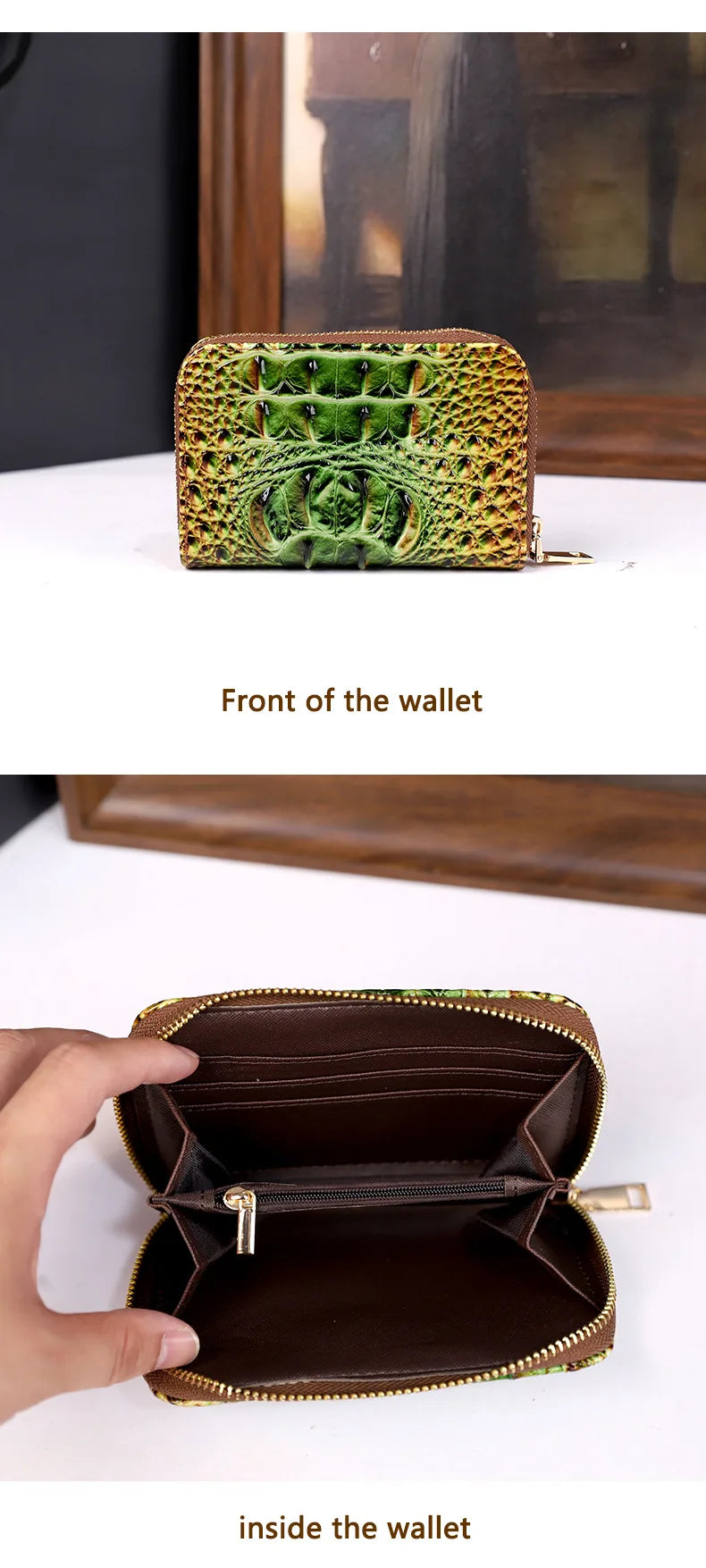 Crocodile Pattern Top Handle Handbag