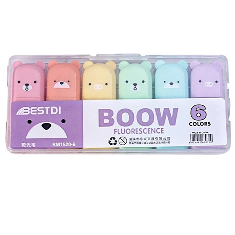 Cute Mini Pastel Highlighter Pen Set