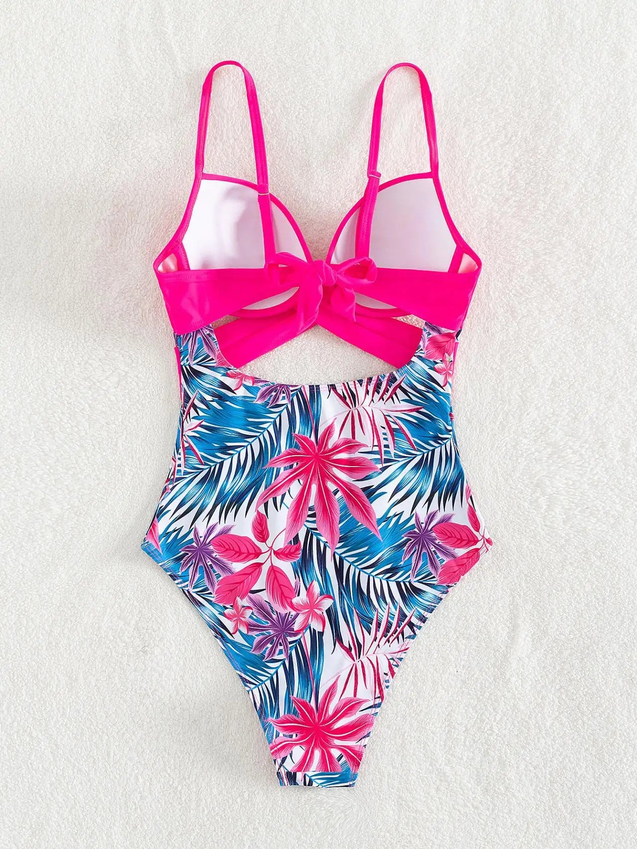 Cikini-Women's Tropical Print Cut Out