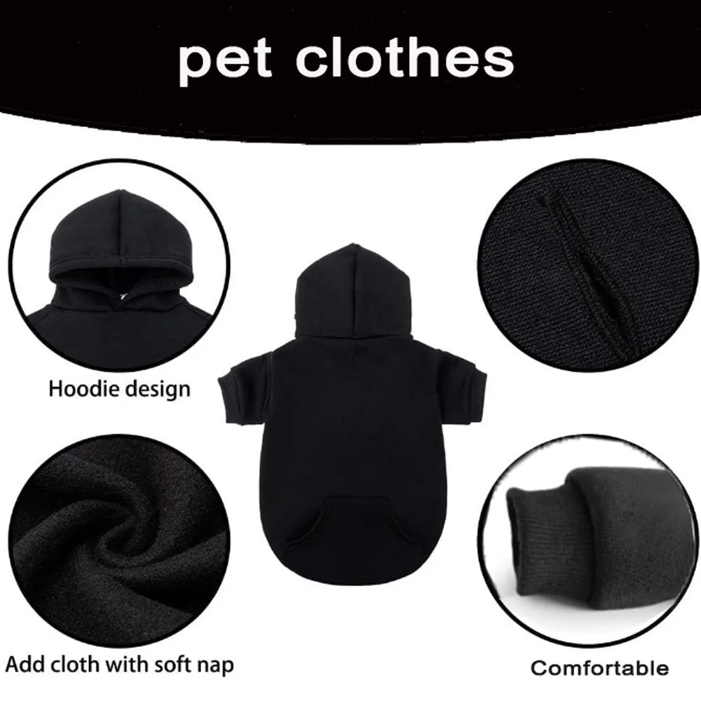 Pet Hooded Sweatshirt for Dogs & Cats