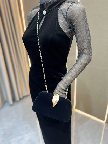 Velvet Evening Clutch Bag