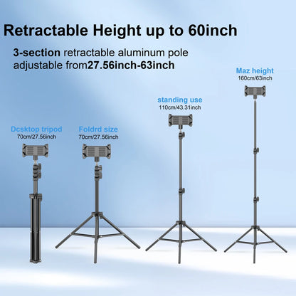 Adjustable Tripod Tablet Floor Stand