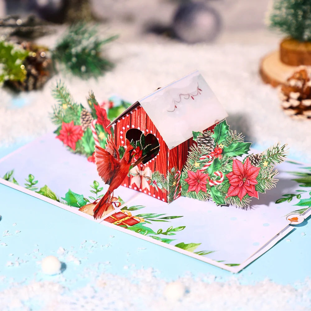 3D Pop-Up Snowman Christmas Card
