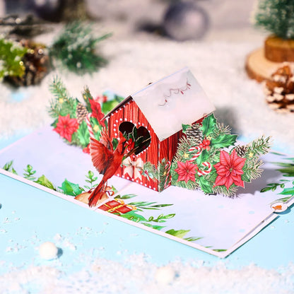 3D Pop-Up Snowman Christmas Card