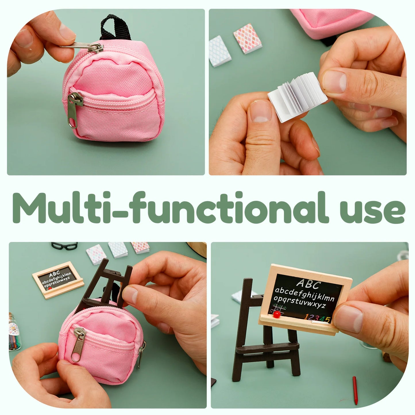 Mini Dollhouse School Supplies Set