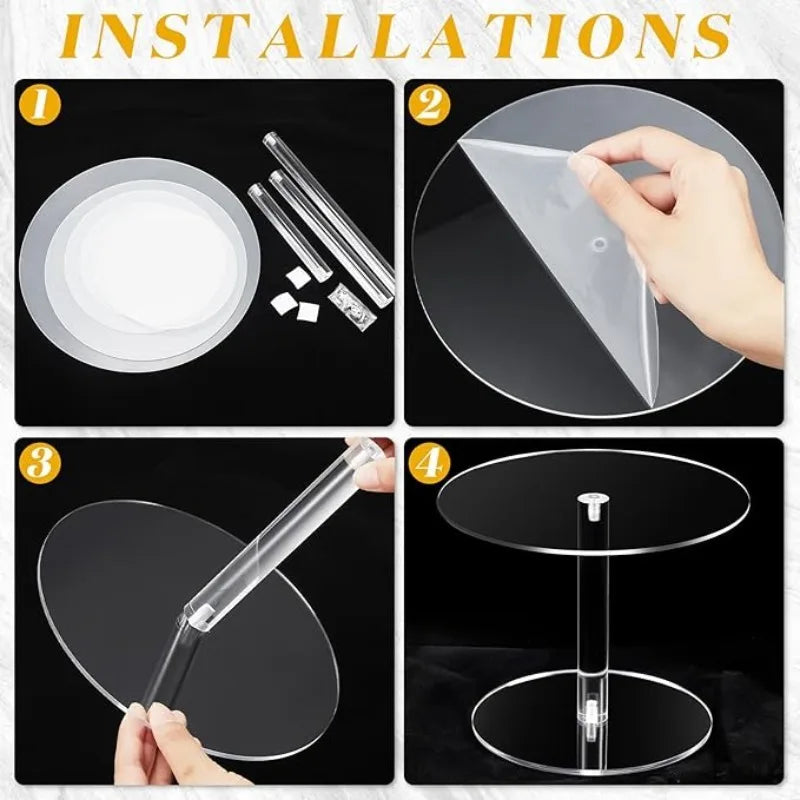 Mini Transparent Acrylic Cake Stand