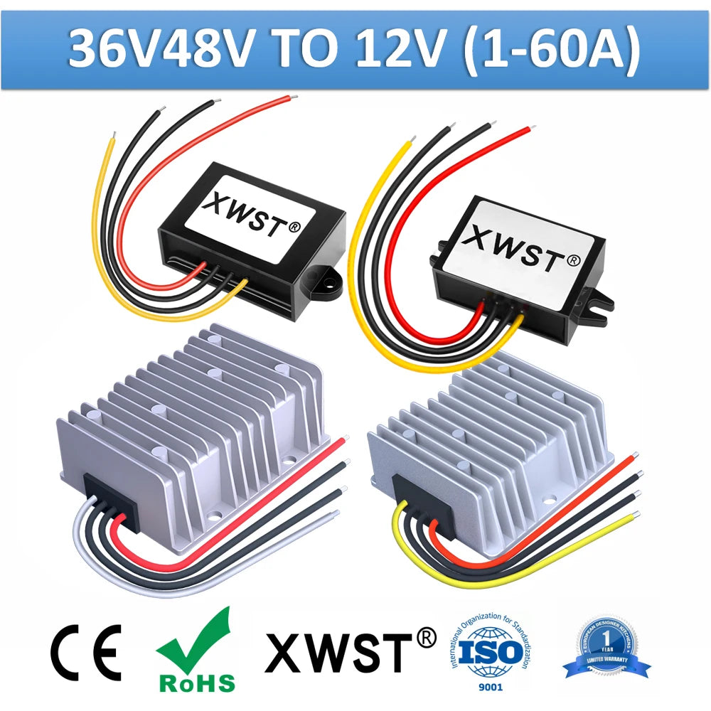 XWST DC 36V/48V to 12V Step-Down Buck Converter