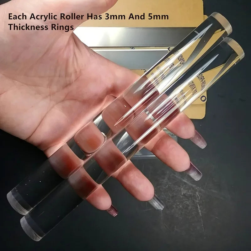 Acrylic Clay Roller Set with Adjustable Rings