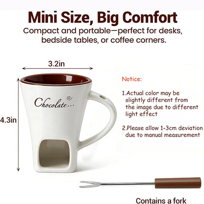 Ceramic Chocolate Fondue Mug Set