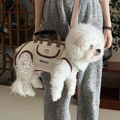 Portable Pet Carrier Shoulder Bag with Safety Harness