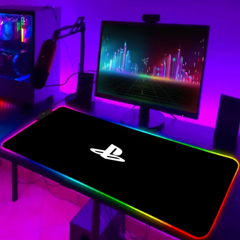 RGB LED Gaming Mouse Pad with Backlit Edge