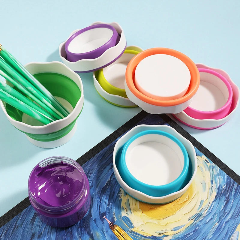 Collapsible Watercolour Brush Cleaning Cup