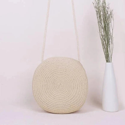Round Straw Crossbody Bag