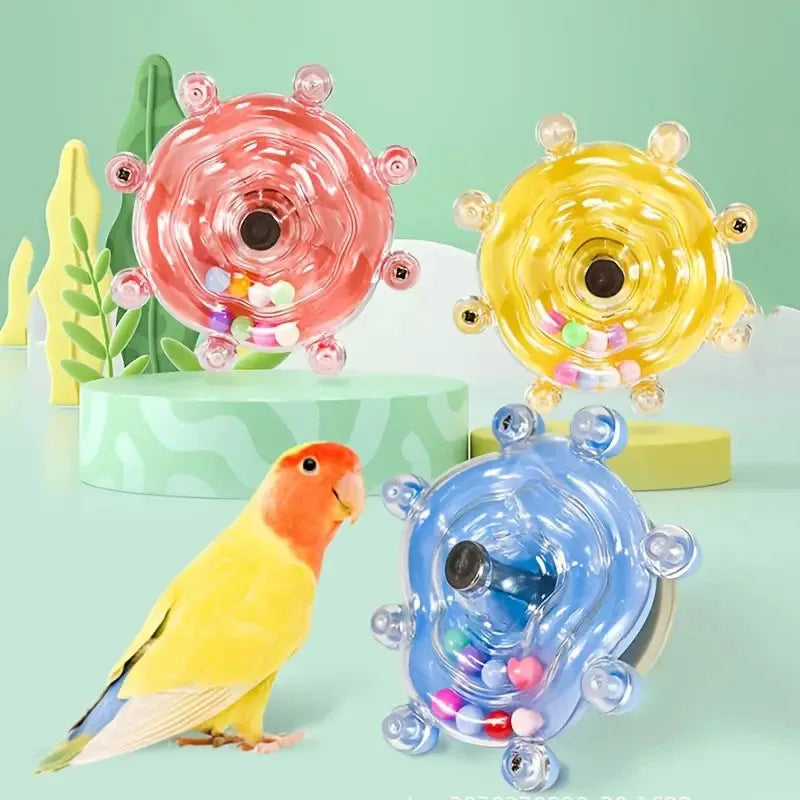 Interactive Rotating Treat Dispenser for Birds