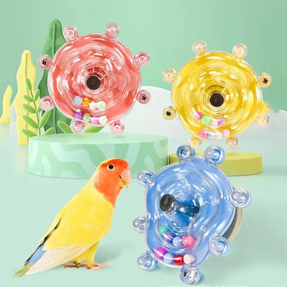 Interactive Rotating Treat Dispenser for Birds