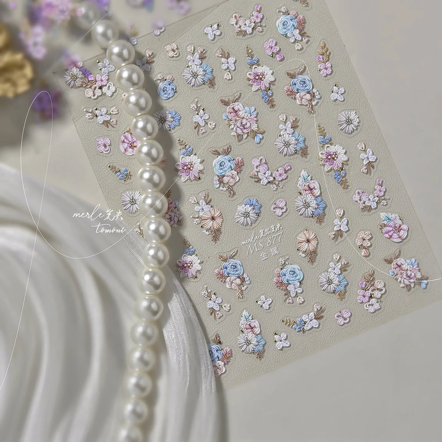 5D Cherry Blossom Nail Art Stickers
