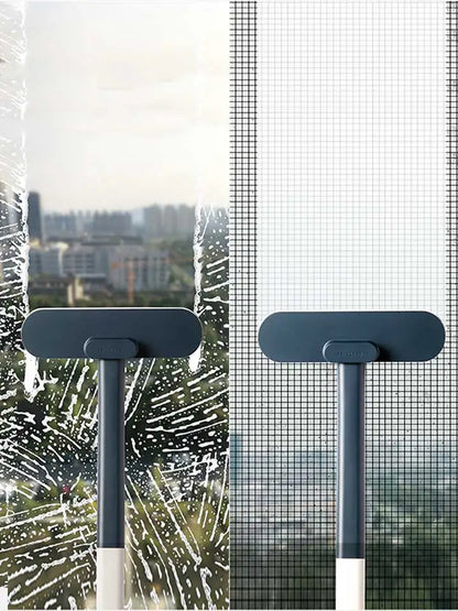 Long-Handled Window & Surface Cleaning Brush for Glass