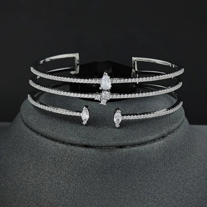 Marquise Open Cubic Zirconia Bangle
