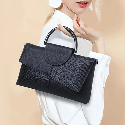 Soft PU Leather Flap Handbag