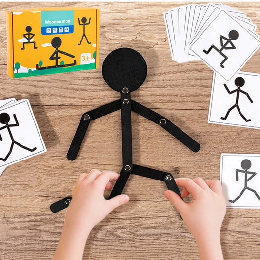 Montessori Stick Sporty Men Puzzle Toy