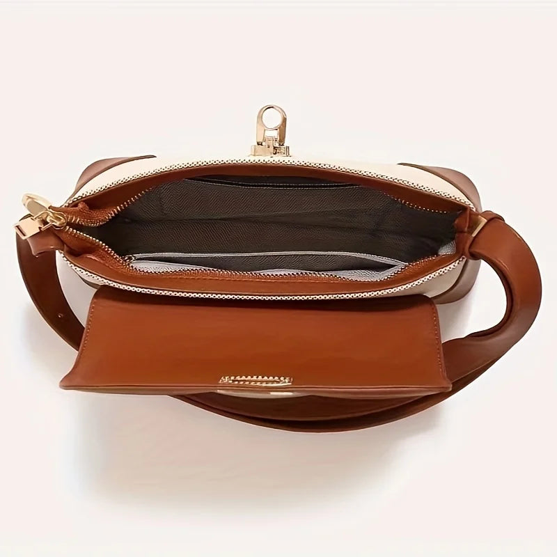 Women’s Color Block Baguette Shoulder Bag