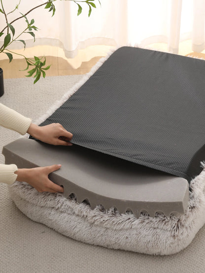 Orthopedic Plush Bolster Dog Bed
