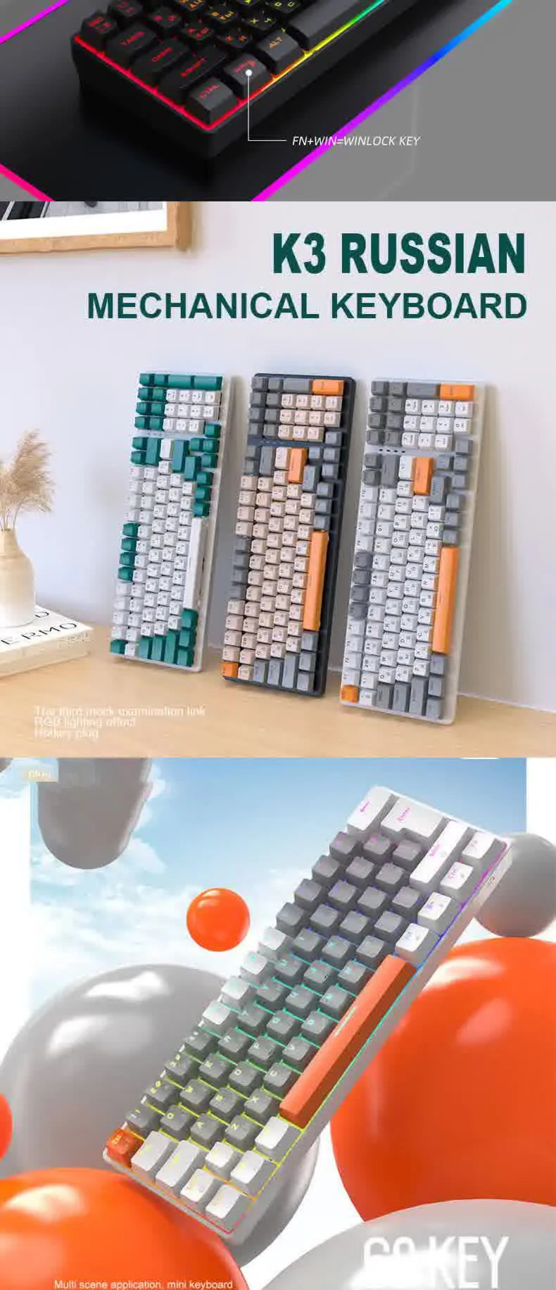 Carpbaba K500 RGB Gaming Keyboard