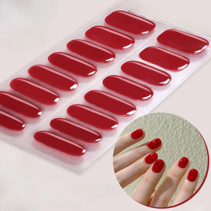 Semi-Cured Snowflake Gel Nail Stickers