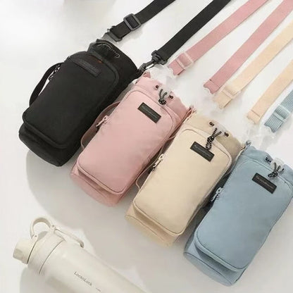 Portable Water Bottle Crossbody Carrier Bag