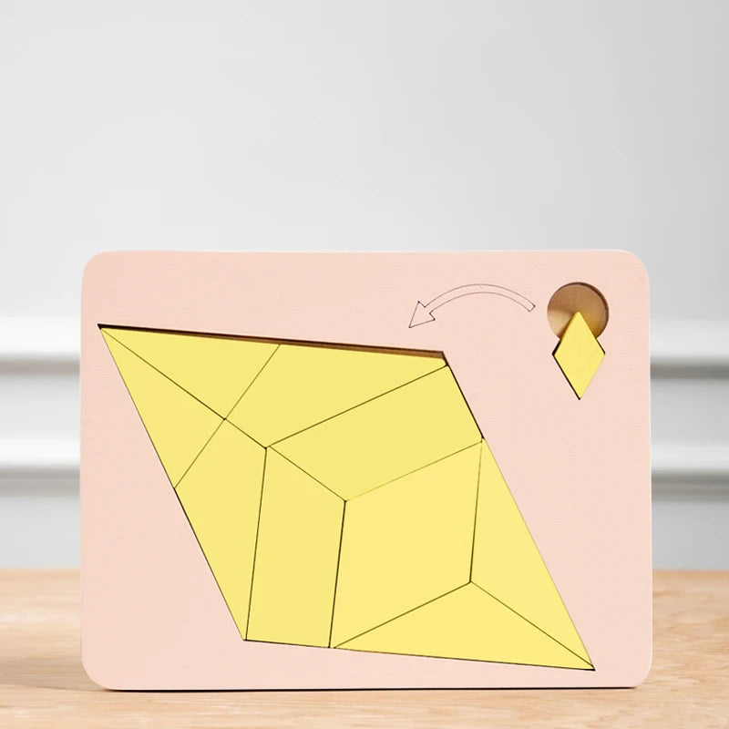 Wooden Geometric Puzzle Board