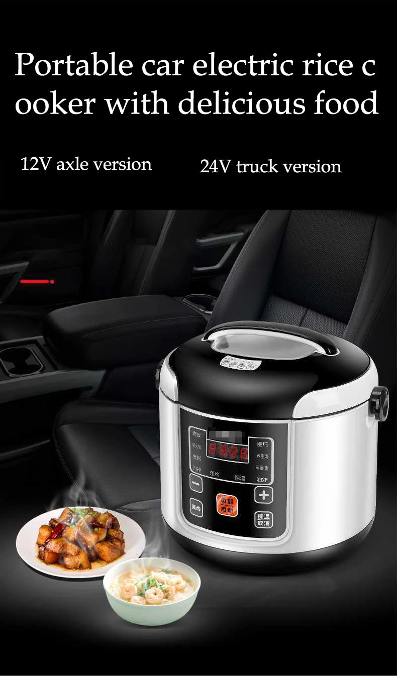 Portable Electric Rice Cooker 2L for Cars, Trucks & Travel