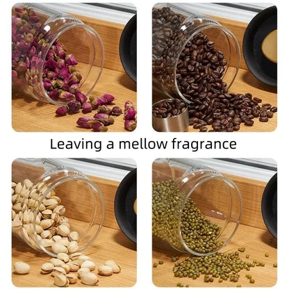 Vacuum Glass Coffee Bean Storage Jar