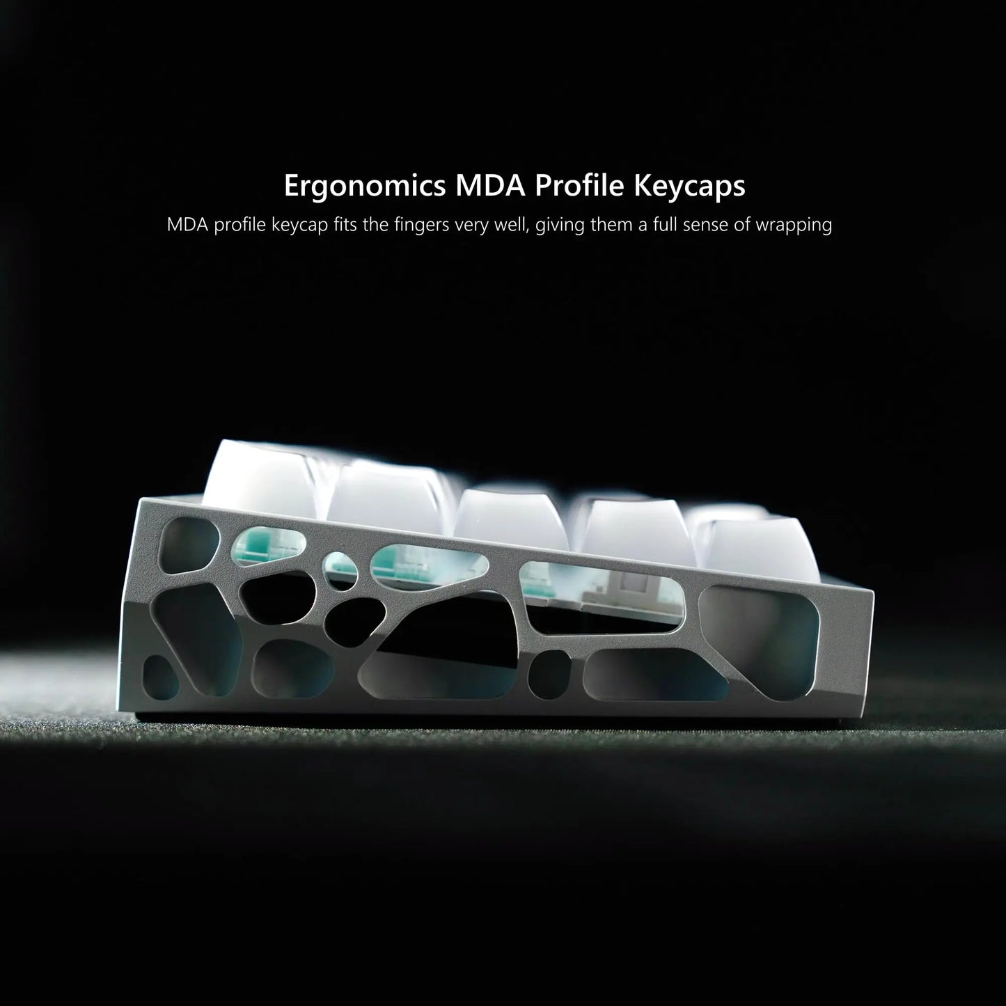 Creamy White Transparent RGB Keycap Set