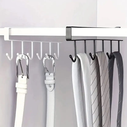 Iron Under-Shelf Storage Hook Rack