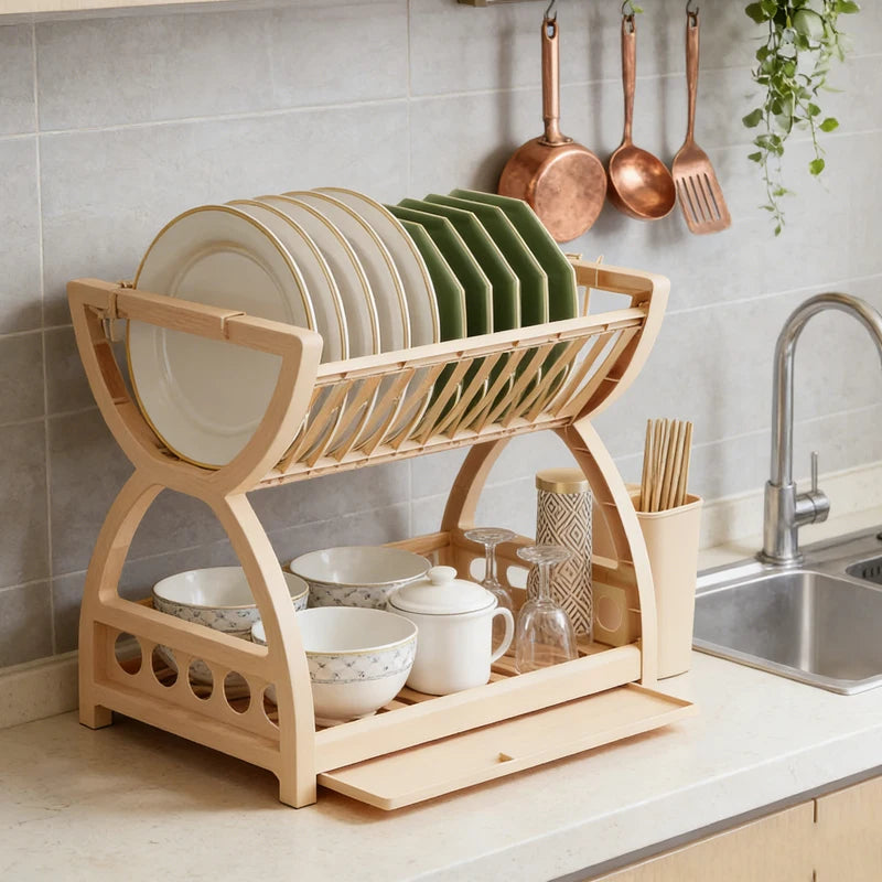 Double-Layer Dish Drying Rack