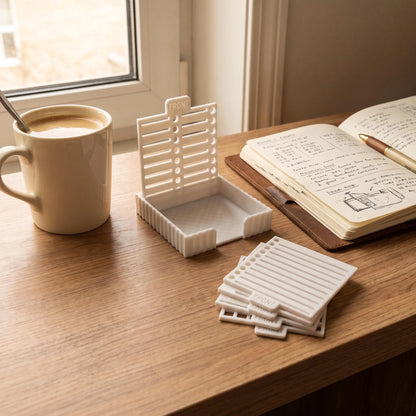 5-in-1 Sticky Note Holder with Templates for Desk