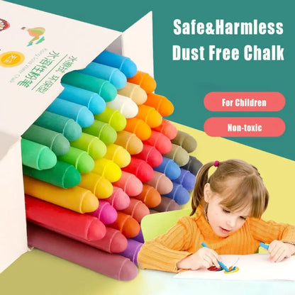 Dust-Free Water-Soluble Colored Chalk Set