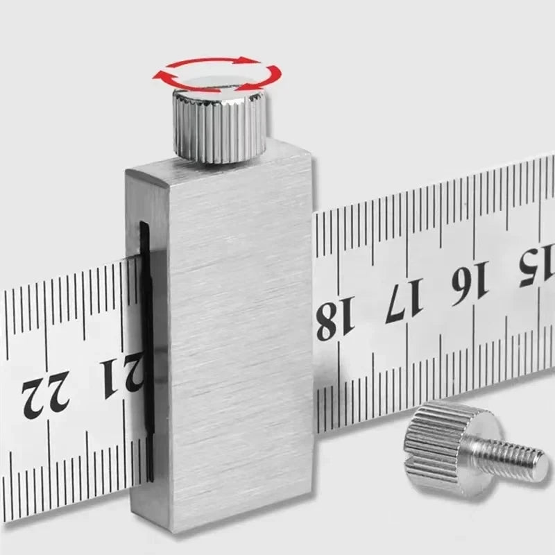 Precision Woodworking Positioning Ruler with Limit Block
