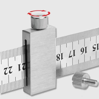 Precision Woodworking Positioning Ruler with Limit Block