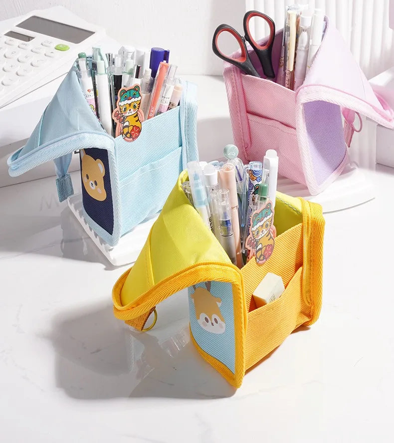 Expandable Desk Pen Holder & Pencil Pouch