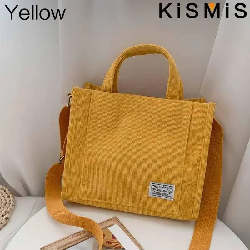 Corduroy Square Shoulder Bag