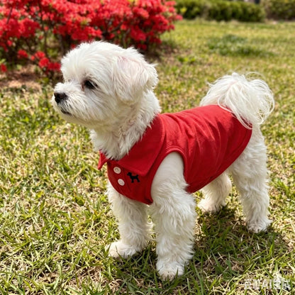Solid Color Pet Polo Shirt Vest
